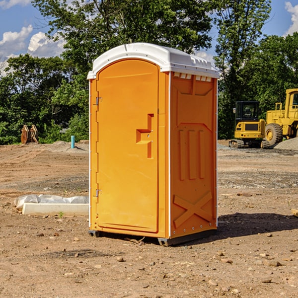 how often are the portable restrooms cleaned and serviced during a rental period in Ranchettes Wyoming